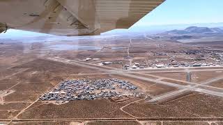 Flying around the desert near KMHV in a Cessna R182! Cool touch n go!!!