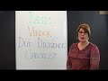 Third Party Thursday Video: Streamline Vendor Due Diligence Basic Checklist