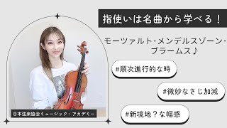 ヴァイオリンレッスン動画『応用力の高い音楽的な指使いは名曲から学ぶ』【日本弦楽協会】