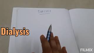 From VOWEL  learn the indication of DIALYSIS