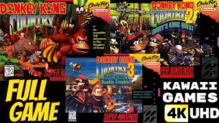 Donkey Kong Country TRILOGY COLLECTION [SNES] Gameplay Walkthrough FULL GAME🔴