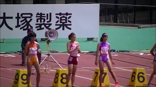 2017全国中学陸上 女子100mH 準決勝/熊本 1組〜3組