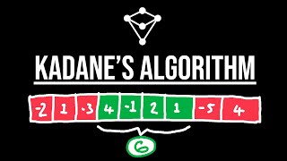 Kadane's Algorithm - Coding Interview Question - JavaScript