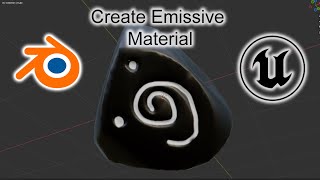 Stone with Emissive Material Blender to Unreal Engine