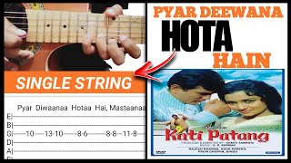 Pyar Deewana Hota Hai song - complete guitar tabs with lesson / step by step /Kati Patang 🔥👍