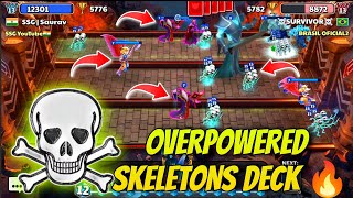 New Overpowered Skeletons Deck Reveled 🔥| Castle Crush Global Top Best Deck Gameplay!