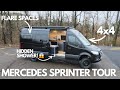 MUST SEE VAN TOUR! || Full Mercedes 4x4 Sprinter tour with a hidden bathroom!!