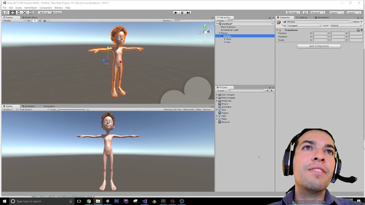 Blendshape Character - Part 3 - Morph Clothing/Hair With Body In Unity ...