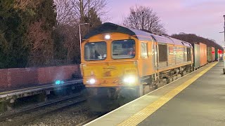 “Pride of GBRf” 66773 GBRf 4E21 at suitably 16:21 7E Lea Road 30/12/2024