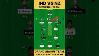 IND VS NZ SEMI FINAL GRAND LEAGUE TEAM #iccworldcup2023 #cricket #topclassfantasy #dream11team