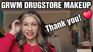 GRWM for Over 50-all drugstore makeup