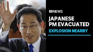 Suspected smoke bomb thrown during Japanese PM Fumio Kishida speech | ABC News