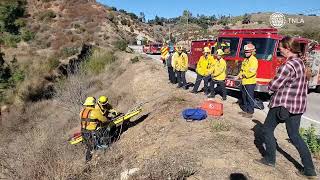 Man Rescued In Malibu After Going into Ditch - Kanan Road