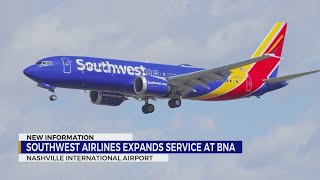 Southwest Airlines expands service at Nashville International Airport