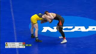 Will Lewan vs Hunter Willits 157 lbs ( QuaterFinal ) | NCAA Wrestling Championshis 2022