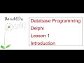 Database Programming Lesson 1 - Introduction