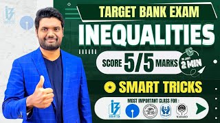 🔴LIVE🔴INEQUALITIES BEST TRICKS FOR ALL BANK PO & CLERK , SBI, IBPS, RRB, SSC,RAILWAY AND OTHER EXAMS