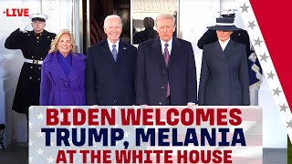 LIVE: Biden welcomes Donald Trump, Melania to White house | Trump Vance Inauguration | USA | America