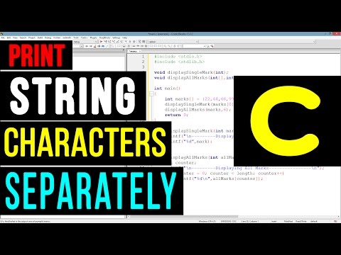 C Program to Print String Characters One By One using Loop C Program to Print String Characters One By One using Loop