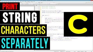C Program to Print String Characters One By One using Loop