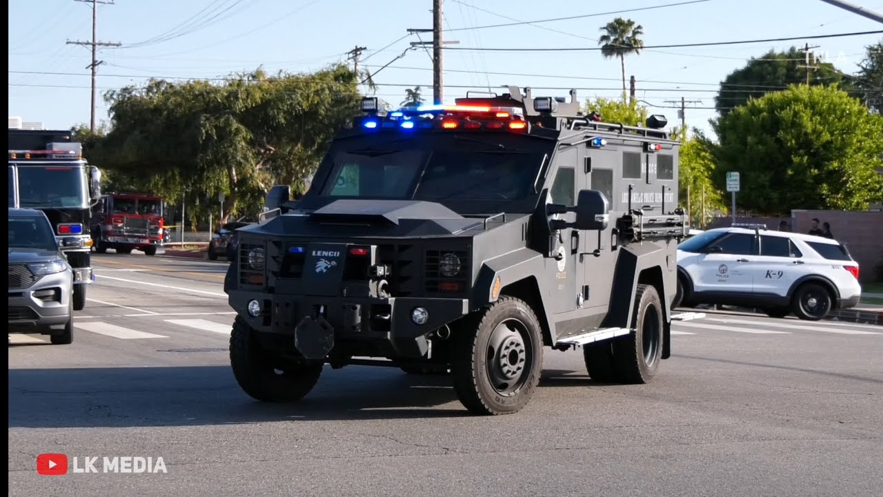 Lapd Swat Responding Code 3 To A Swat Call Rare Air Horn Use