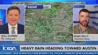 Storms moving through Hill Country, rain headed toward Austin
