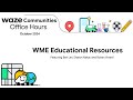 Waze Communities Office Hours - WME Educational Resources