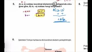 Koordinat Sistemi / Doğrusal Denklemler / Yeni Nesil 8. Sınıf