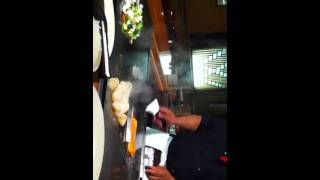 Japanese restaurant teppanyaki performance 铁板烧表演