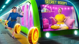 Secret Room in the Subway! / Extreme Room Makeover