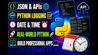 JSON & APIs 🌐 | Python Logging 📝 | Date & Time Module ⏰ | Intermediate Python Tutorial 🚀