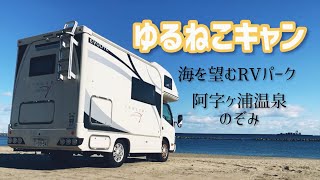 【キャンピングカーで猫旅】茨城の海の見えるRVパークで猫と車中泊【クレソンジャーニー】