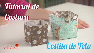 Tutorial de Costura - Como hacer una Cestita de Tela - Fabric Box