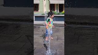 Enjoying in water fountain#youtubeshorts #funny #viral