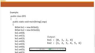 Java Utility Class - BitSet