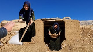 The widow builds her magical cave with only the help of the operator