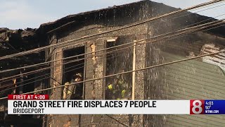 7 displaced by fire on Grand Street in Bridgeport