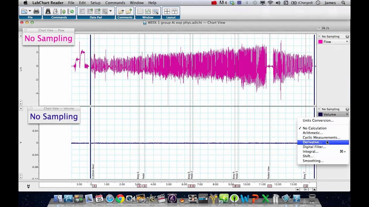 Labchart Reader Mac Re Calibration Of Respiratory Data Part 1 Youtube