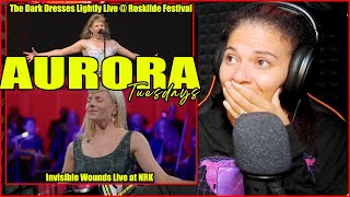 AURORA - The Dark Dresses Lightly @ Roskilde Festival & Invisible Wounds Live @ NRK | Reaction