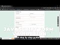 Javascript Form Validation - How To Validate HTML Inputs, Textarea & Select Buttons