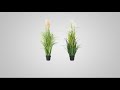 indoor outdoor artificial allium or grass arrangement with pot on qvc