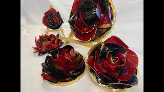 277 -  Resin Art - Free Form Rose Sculpture, Step by Step Queen of Hearts Inspired - Let's Explore