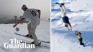 Freestyle skier Andri Ragettli amazes fans with bizarre stunts