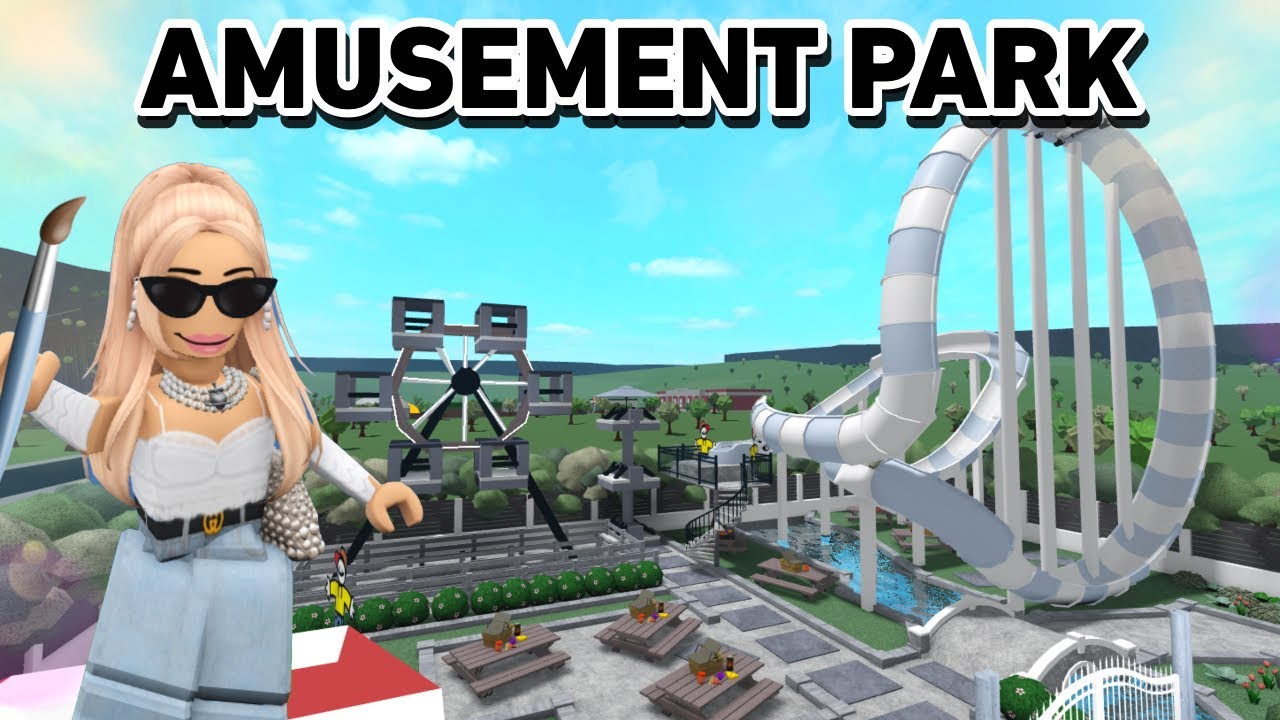 Building An Amusement Park In Bloxburg Youtube