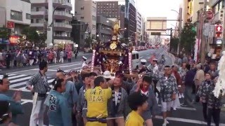 平成28年 下谷神社　大祭　各町神輿渡御・連合宮入りです。