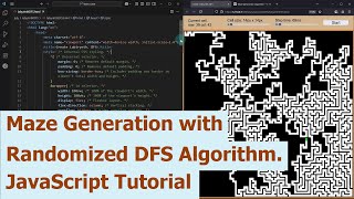 Maze Generation with Randomized DFS Algorithm. JavaScript Tutorial.