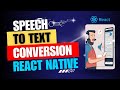 Unlock the Power of Voice! 🗣️ React Native Speech-to-Text Tutorial | Easy Speech Recognition Demo!