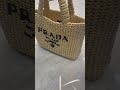 prada raffia small tote 😍 prada pradaraffia luxury shorts youtubeshorts fashion totebag