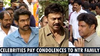 Tollywood Celebrities Pay Homage To Nandamuri Harikrishna | NTR Family | Jr NTR |  Kalyan Ram