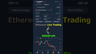Ethereum live trading 🔥 #trading #shorts #binance #money #profit #eth #ethereum #crypto #makemoney